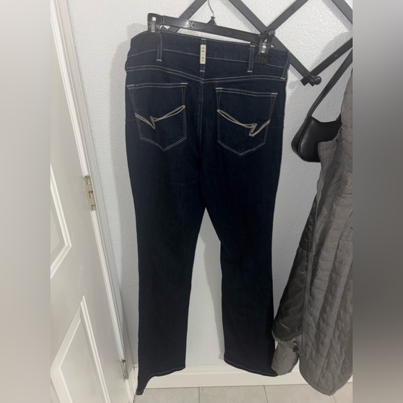 Ariat REAL Denim Men’s Jeans 31 Long Dark Wash Straight Leg Western Cowboy - Picture 4 of 4